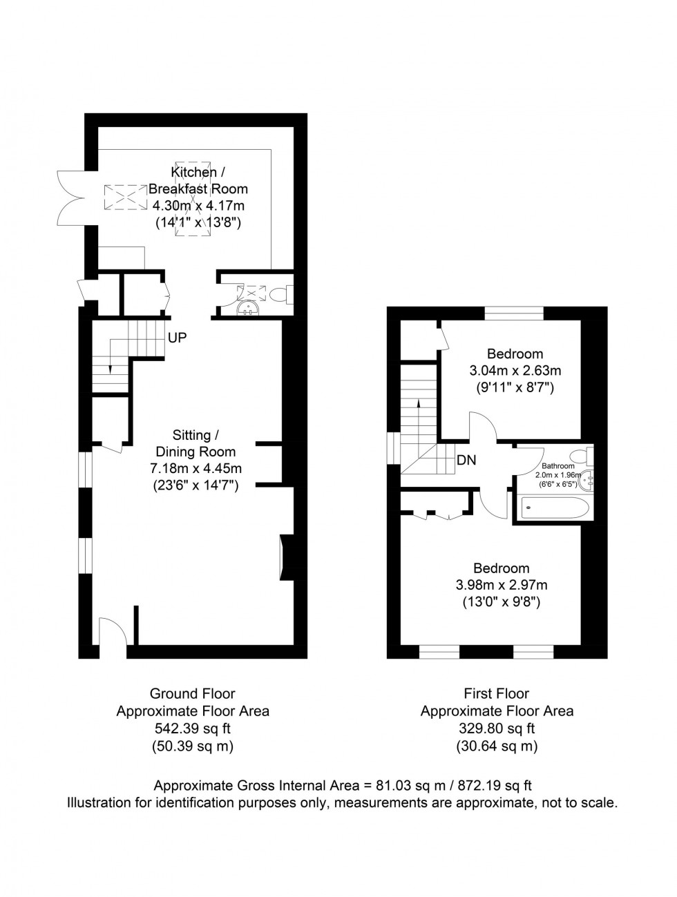 Floorplan for St. Peters Place, Lewes, BN7