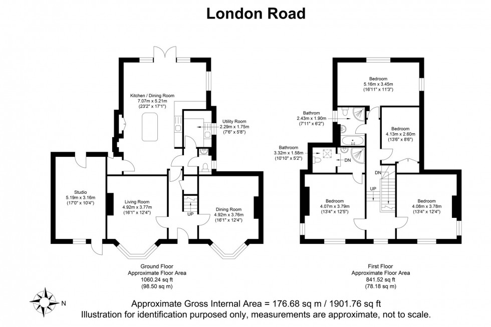 Floorplan for London Road, Crowborough, TN6