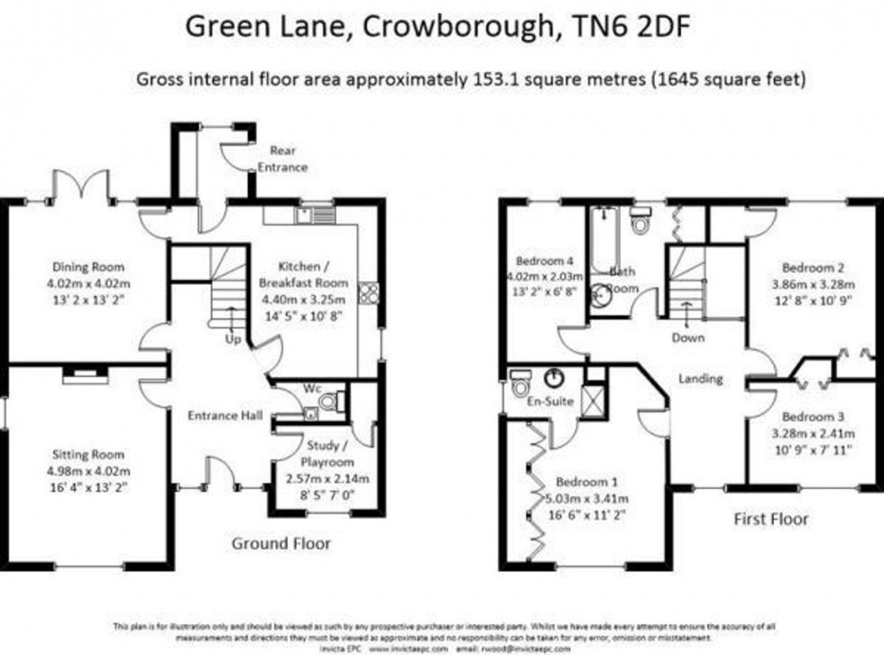 Floorplan for Green Lane, Crowborough, TN6