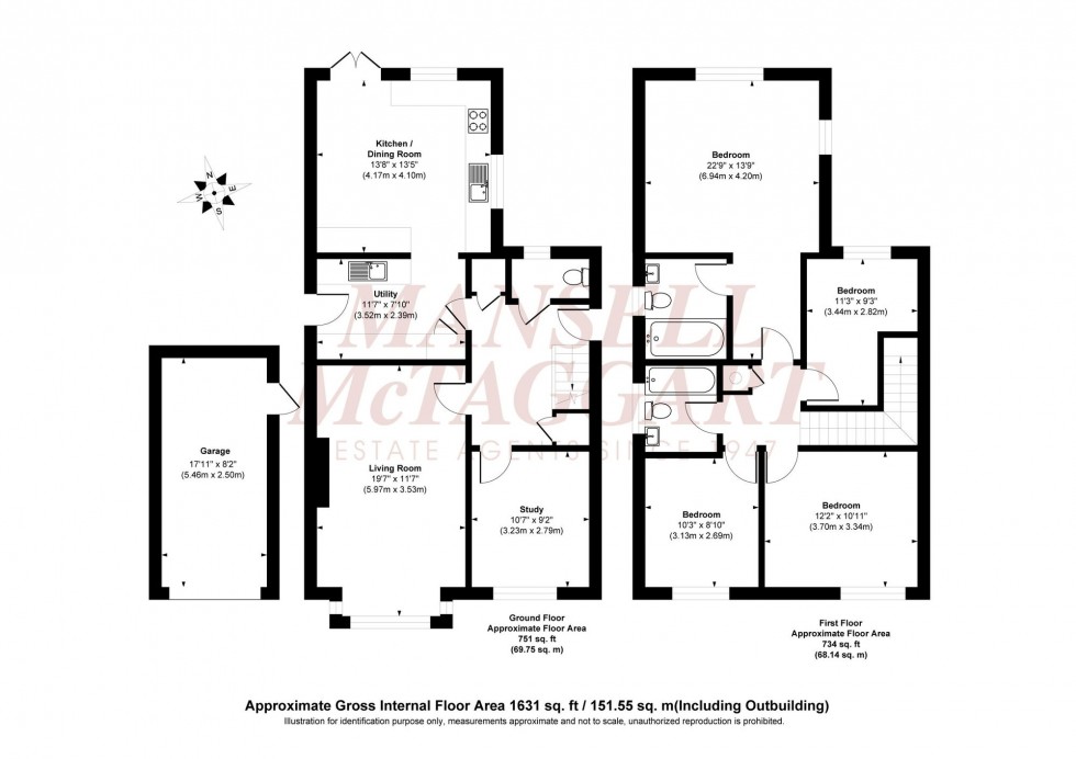 Floorplan for Kirdford Close, Burgess Hill, RH15