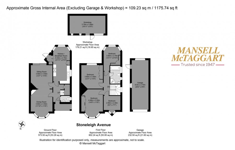 Floorplan for Stoneleigh Avenue, Brighton, BN1