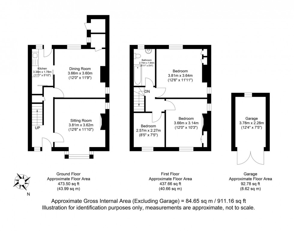 Floorplan for Prince Edwards Road, Lewes, BN7