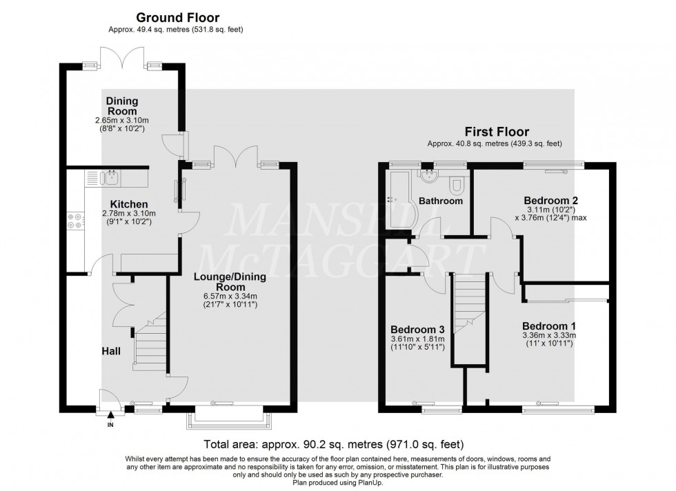 Floorplan for Rother Crescent, Crawley, RH11