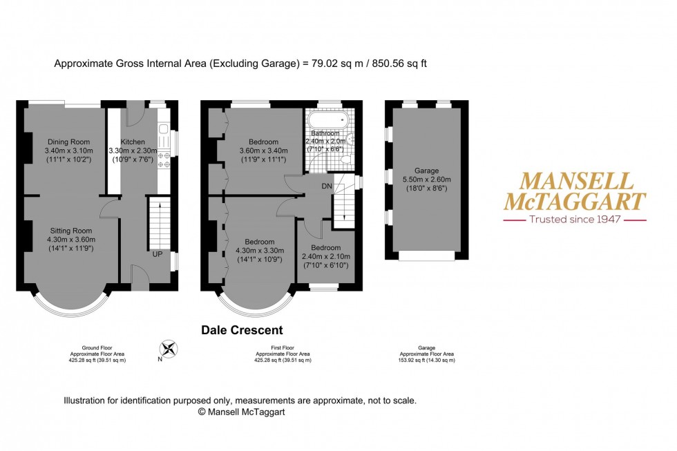 Floorplan for Dale Crescent, Brighton, BN1