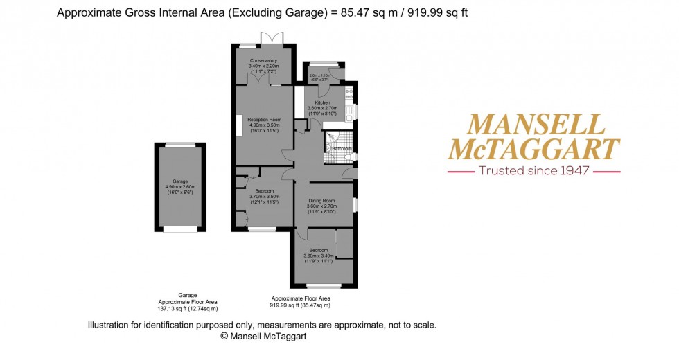 Floorplan for Melrose Close, Worthing, BN13