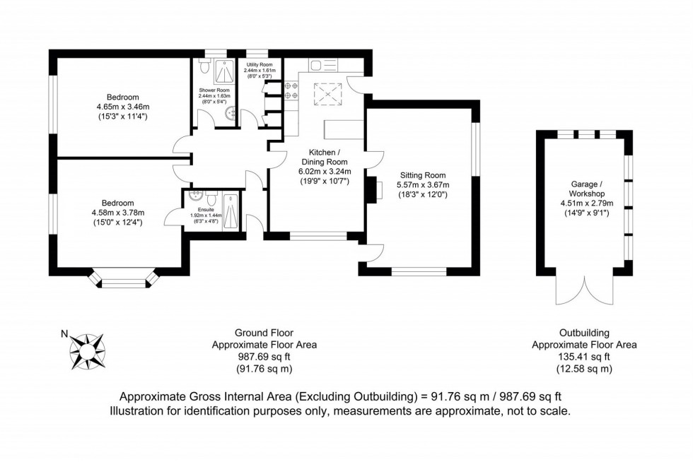 Floorplan for Grantham Bank, Barcombe, BN8