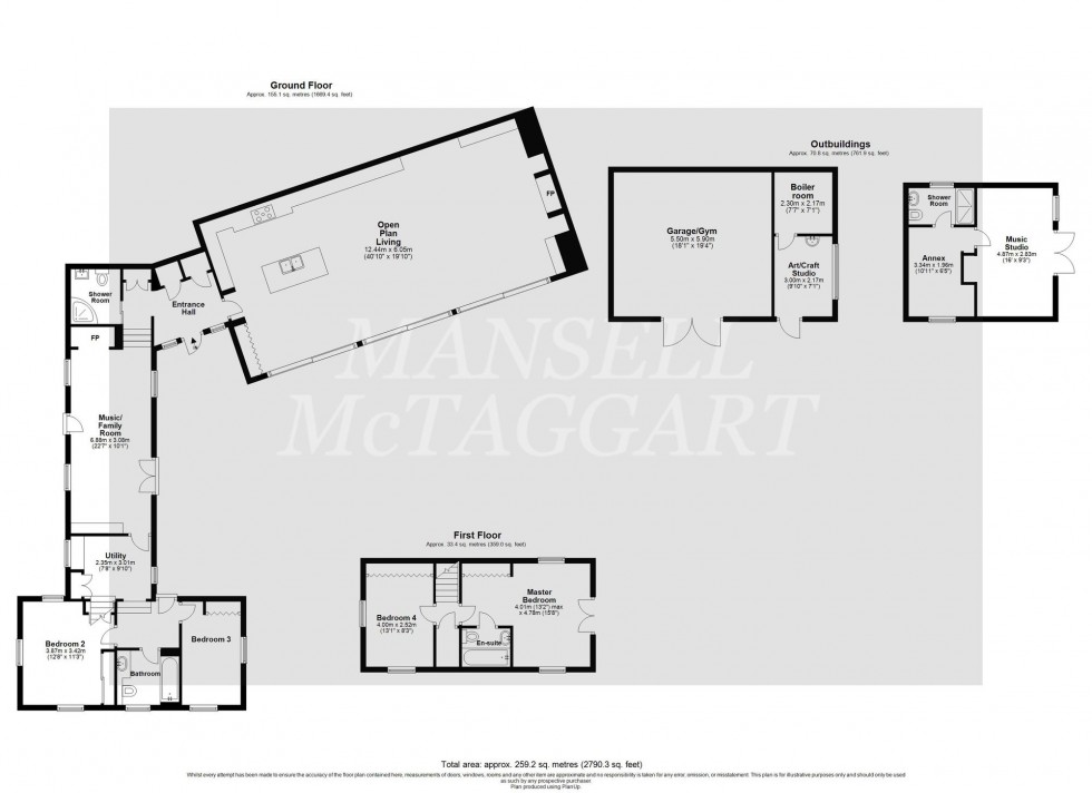 Floorplan for Colemans Hatch, Hartfield, TN7