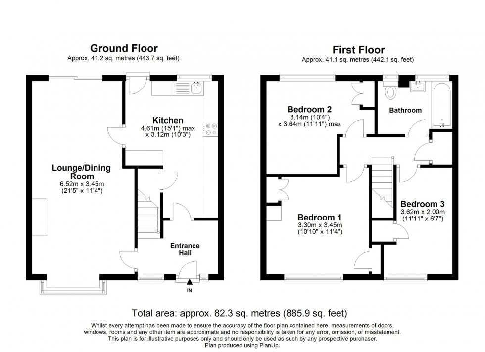 Floorplan for Rother Crescent, Crawley, RH11