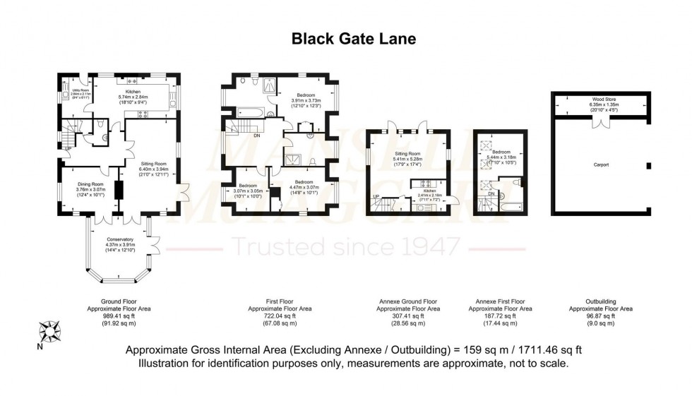 Floorplan for Blackgate Lane, Pulborough, RH20