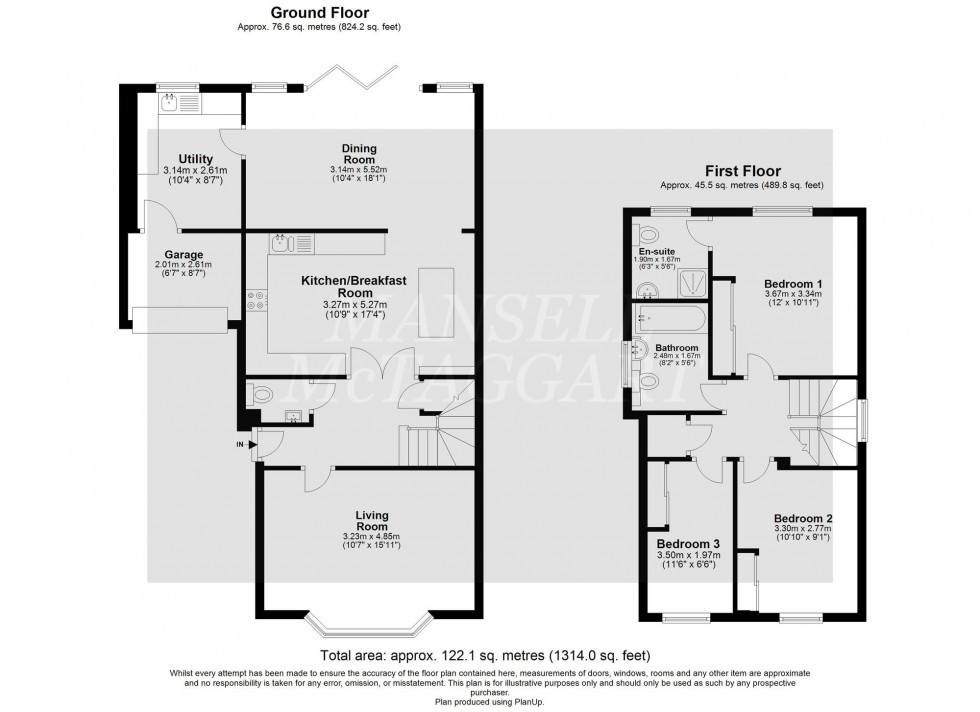 Floorplan for Auckland Close, Crawley, RH11