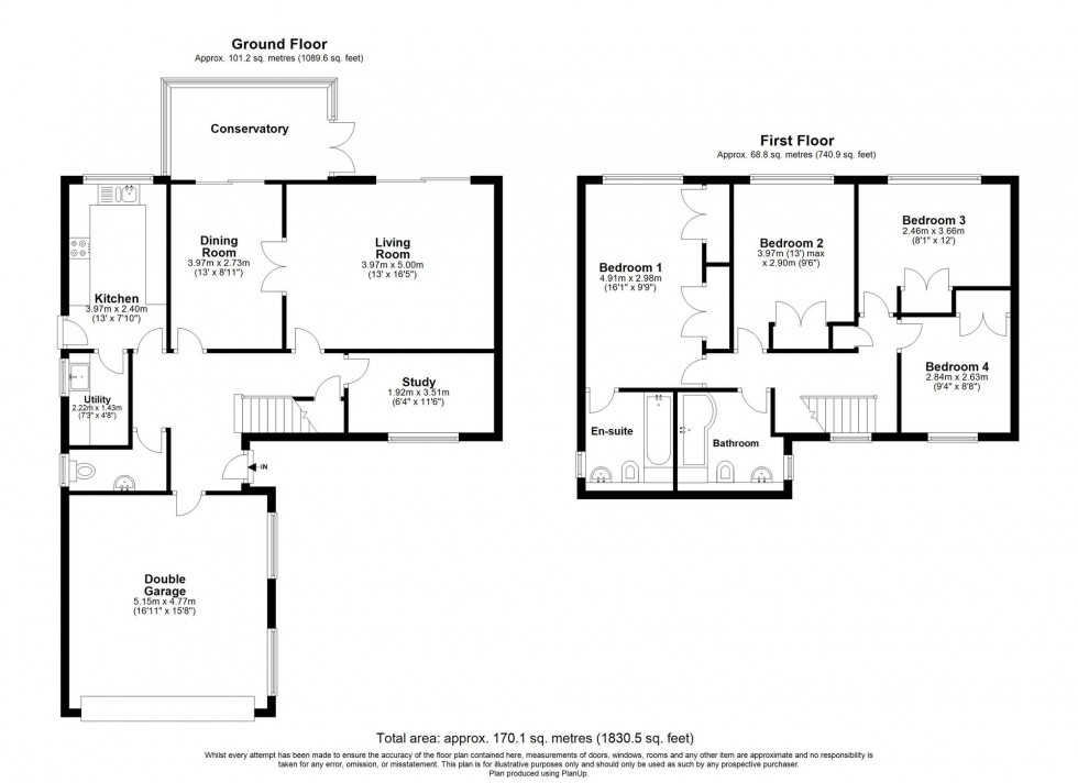 Floorplan for Hexham Close, Worth, RH10