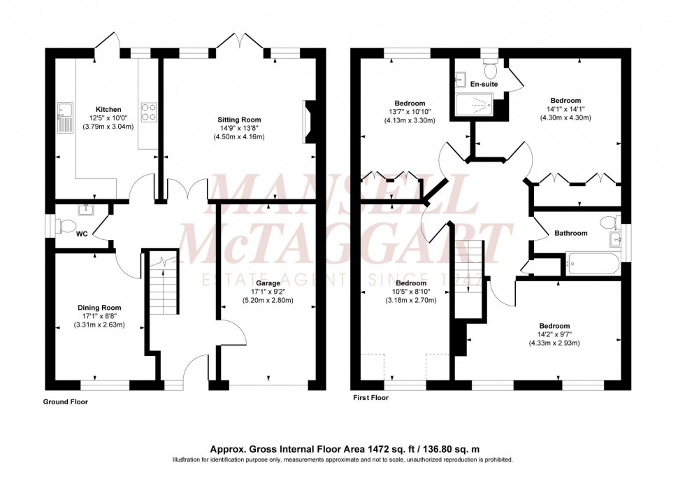 Floorplan for Osborn Close, Sayers Common, BN6