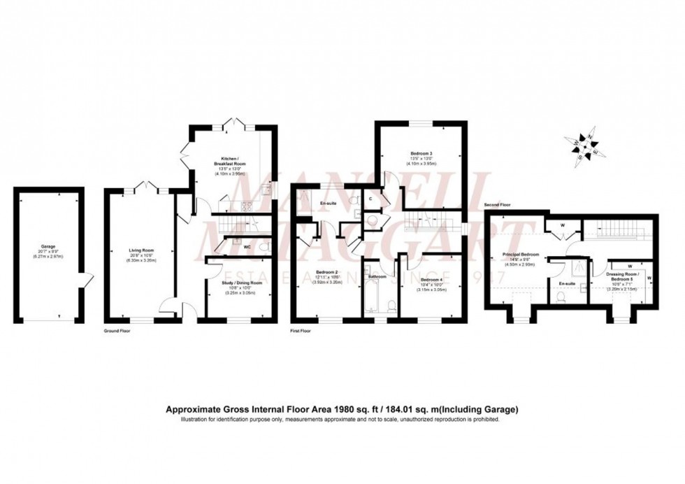 Floorplan for Reed Close, Hassocks, BN6