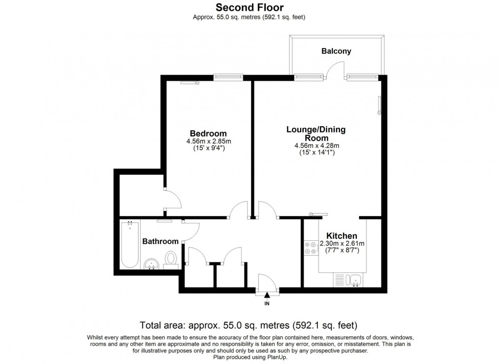 Floorplan for Commonwealth Drive, Howlands Court, RH10