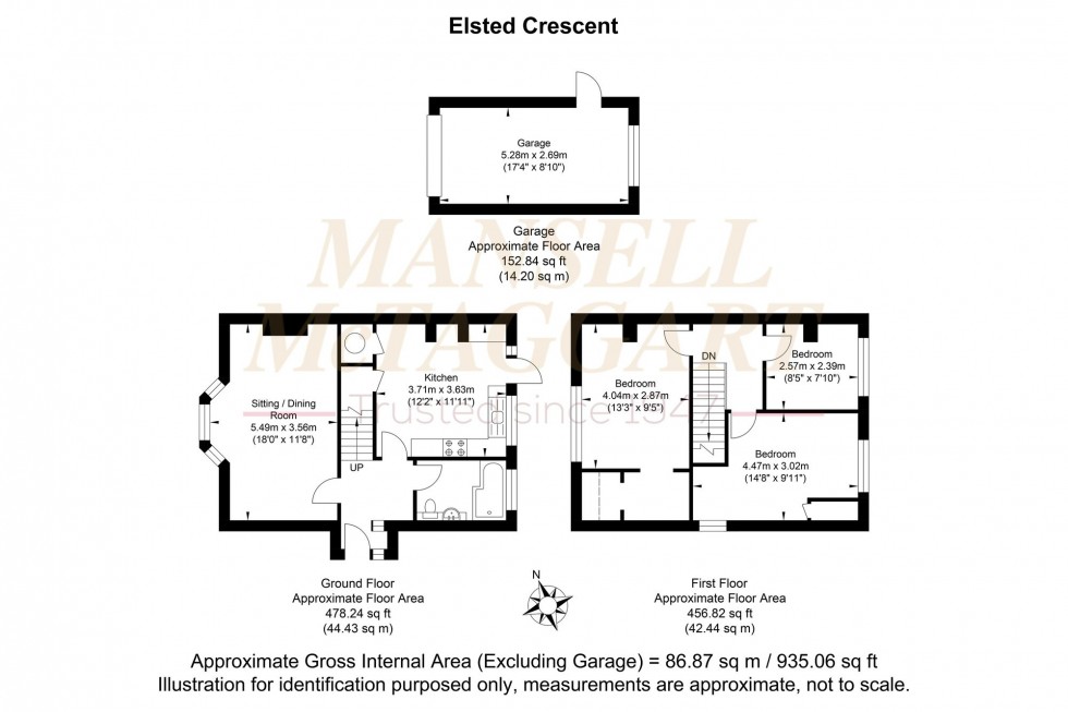 Floorplan for Elsted Crescent, Brighton, BN1