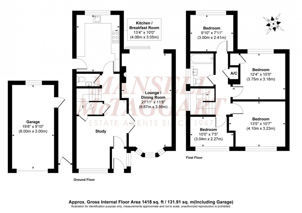 Floorplan for Grovelands Close, Burgess Hill, RH15