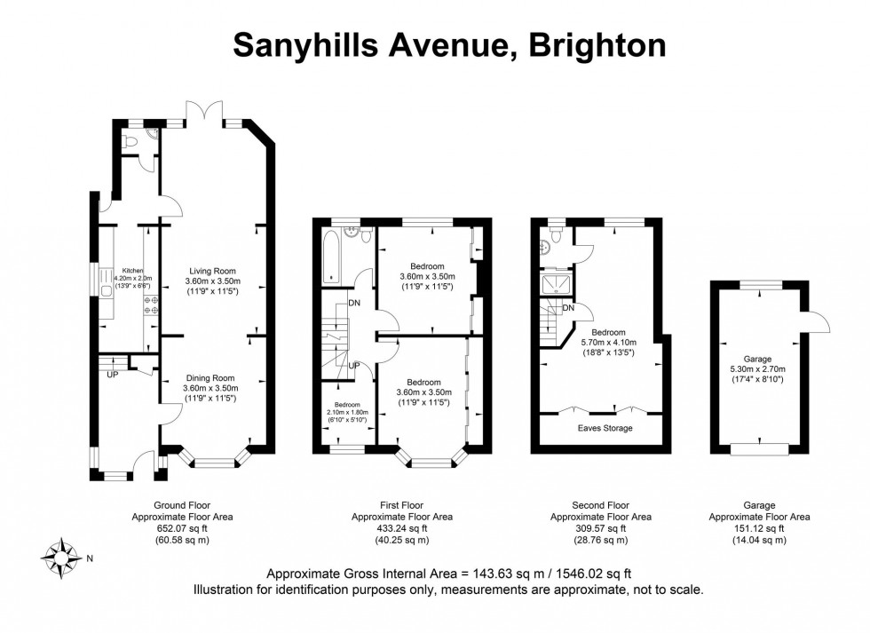 Floorplan for Sanyhils Avenue, Brighton, BN1