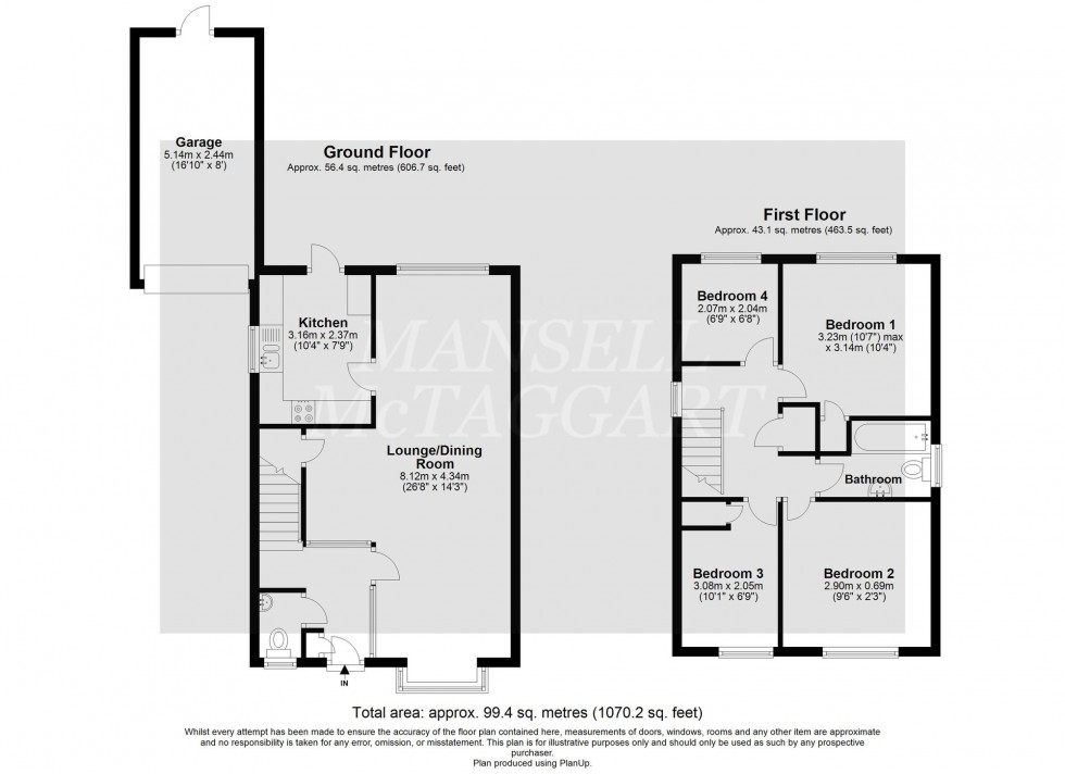 Floorplan for Fulham Close, Crawley, RH11