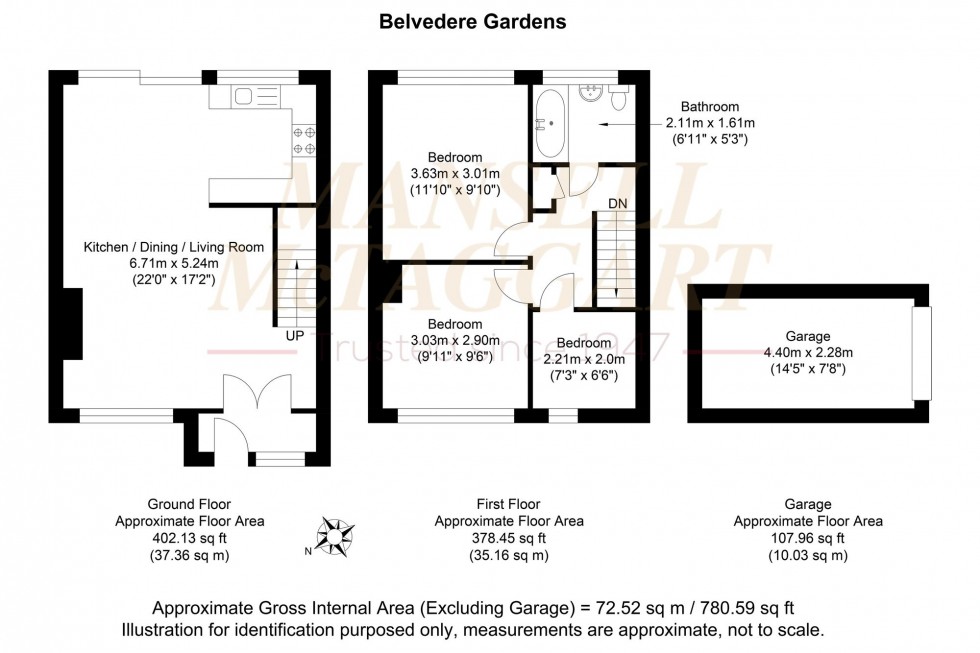 Floorplan for Belvedere Gardens, Crowborough, TN6