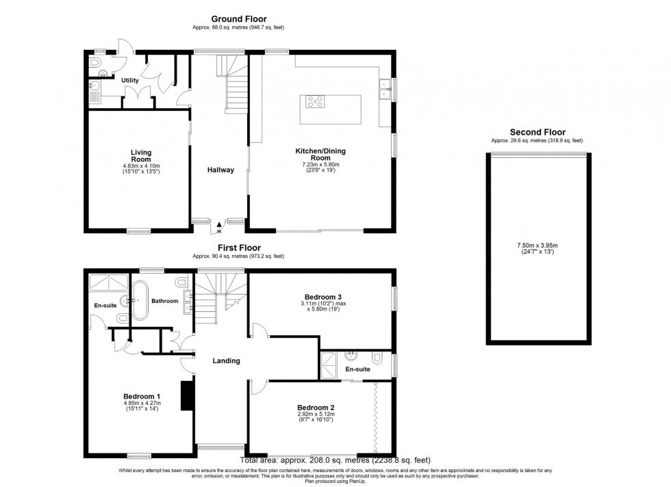 Floorplan for Turners Hill Road, Crawley Down, RH10