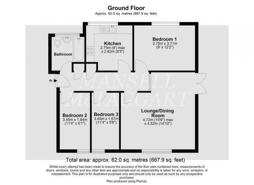 Floorplan for Avalon Court, Spiers Way, RH6