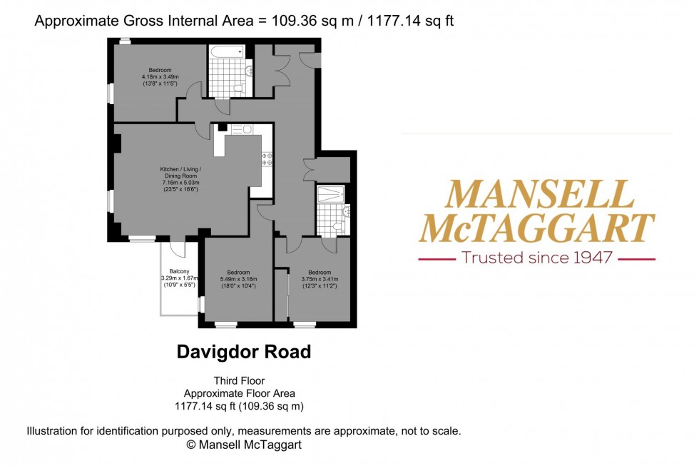 Floorplan for Davigdor Road, Hove, BN3