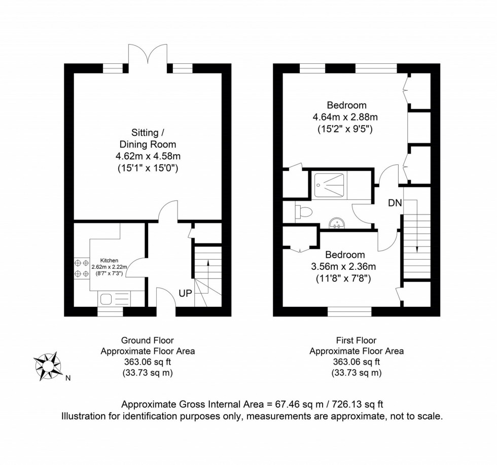 Floorplan for De Montfort Road, Lewes, BN7