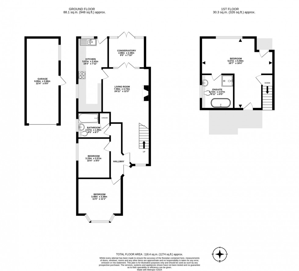 Floorplan for Smallmead, Horley, RH6