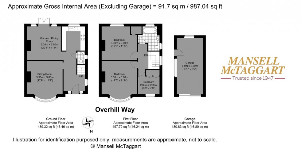 Floorplan for Overhill Way, Brighton, BN1