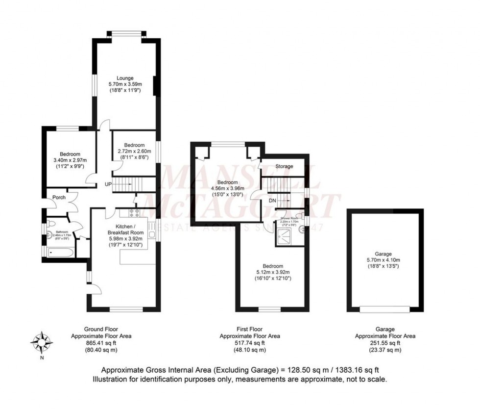 Floorplan for Eastwick Close, Brighton, BN1