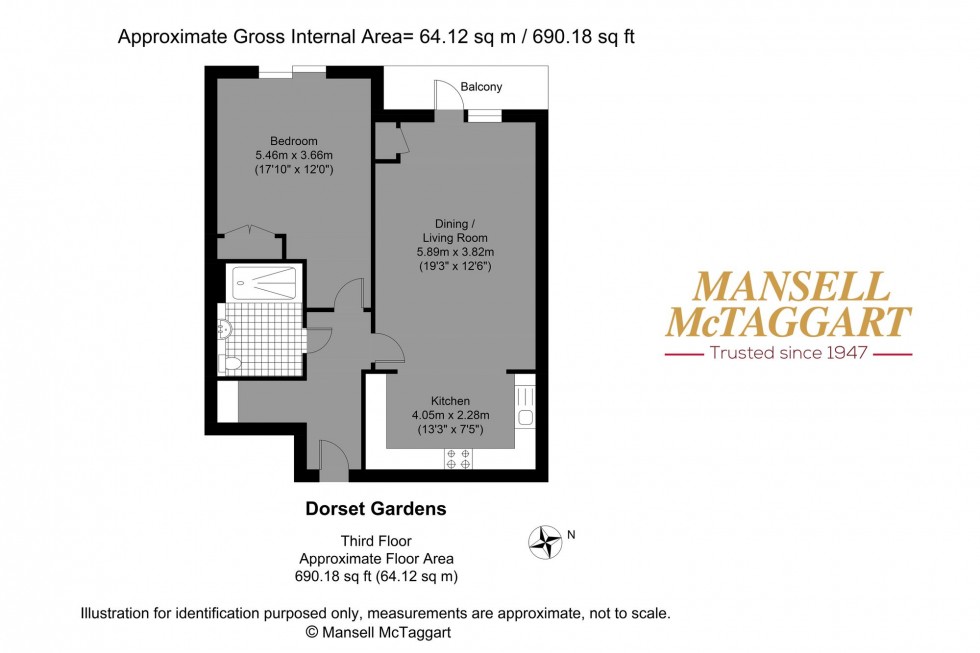 Floorplan for Dorset Gardens, Brighton, BN2