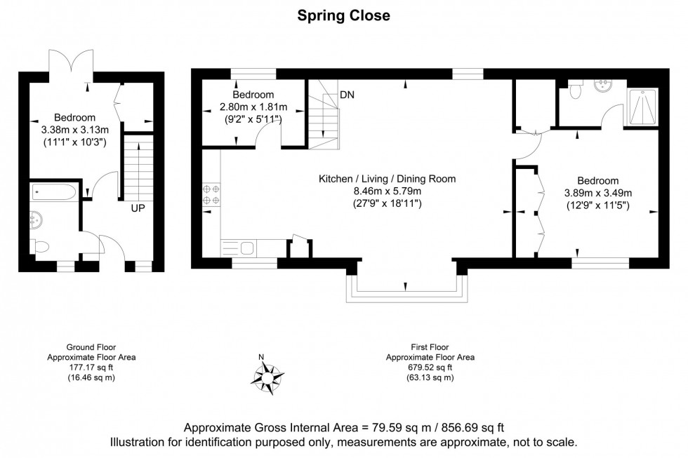 Floorplan for Spring Close, Crawley, RH11