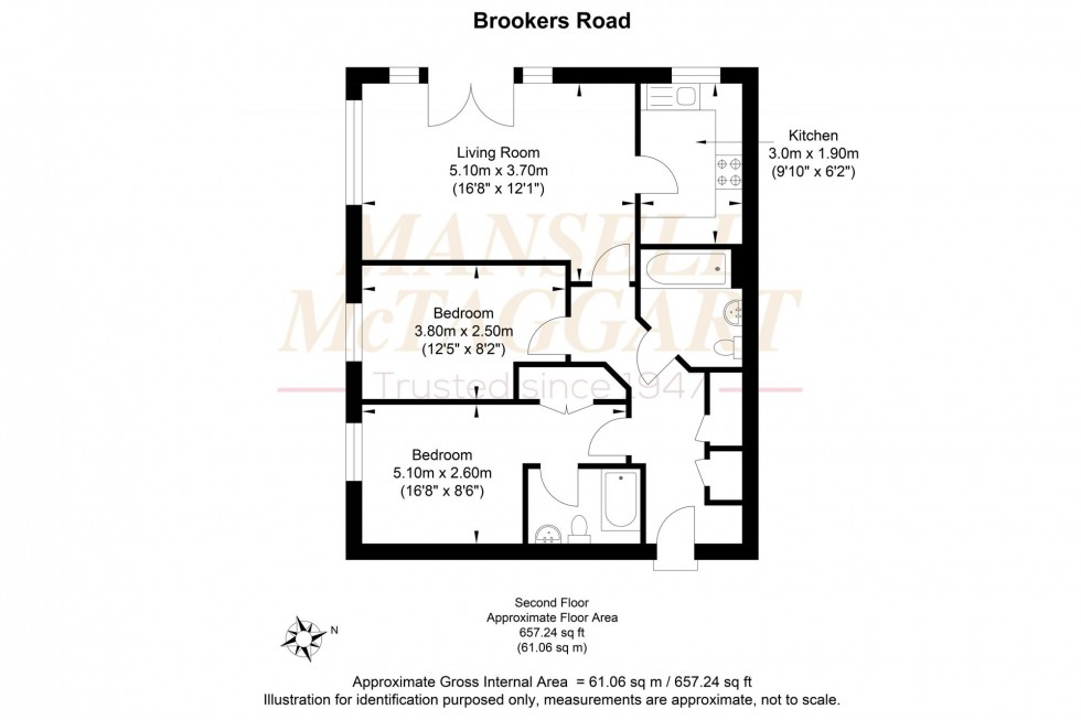 Floorplan for Brookers Road, Billingshurst, RH14