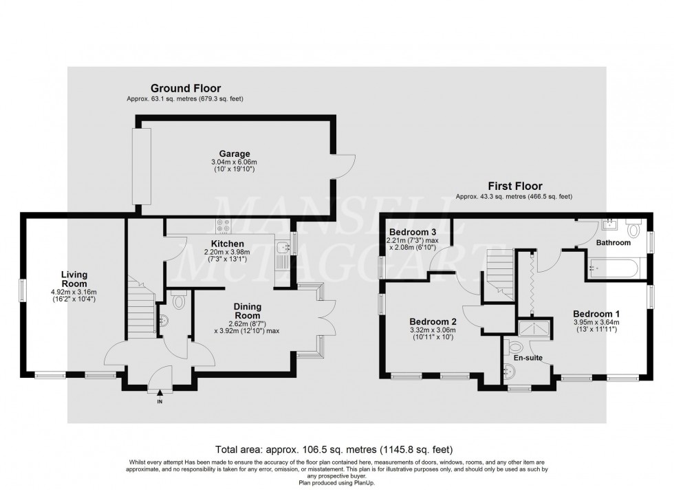 Floorplan for Bedivere Road, Crawley, RH11