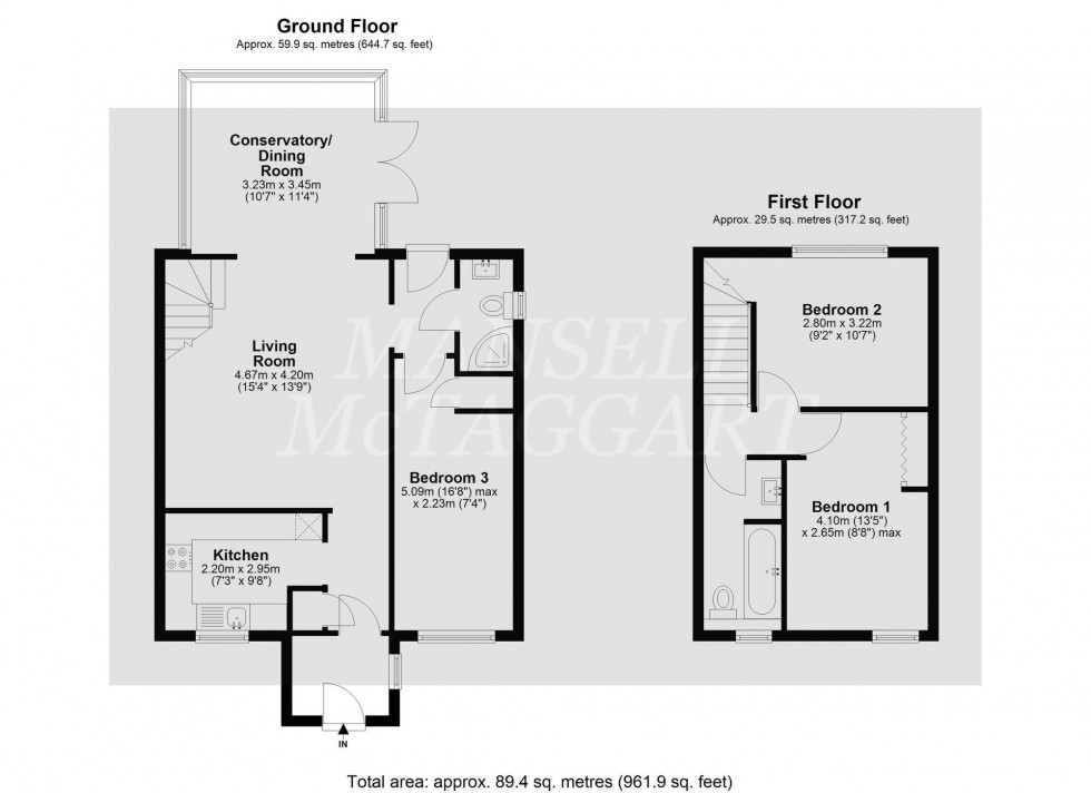 Floorplan for Wye Close, Crawley, RH11