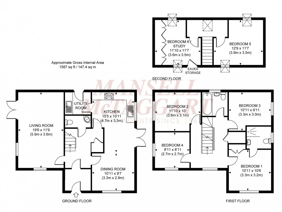 Floorplan for Sparrow Way, Burgess Hill, RH15