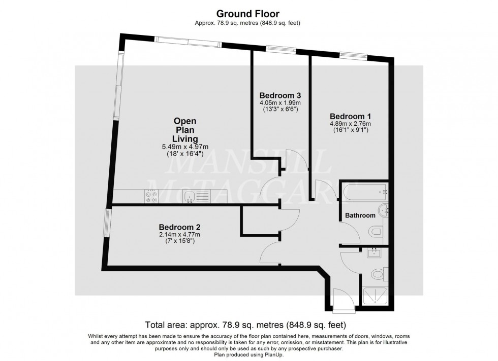 Floorplan for Tower Close, East Grinstead, RH19