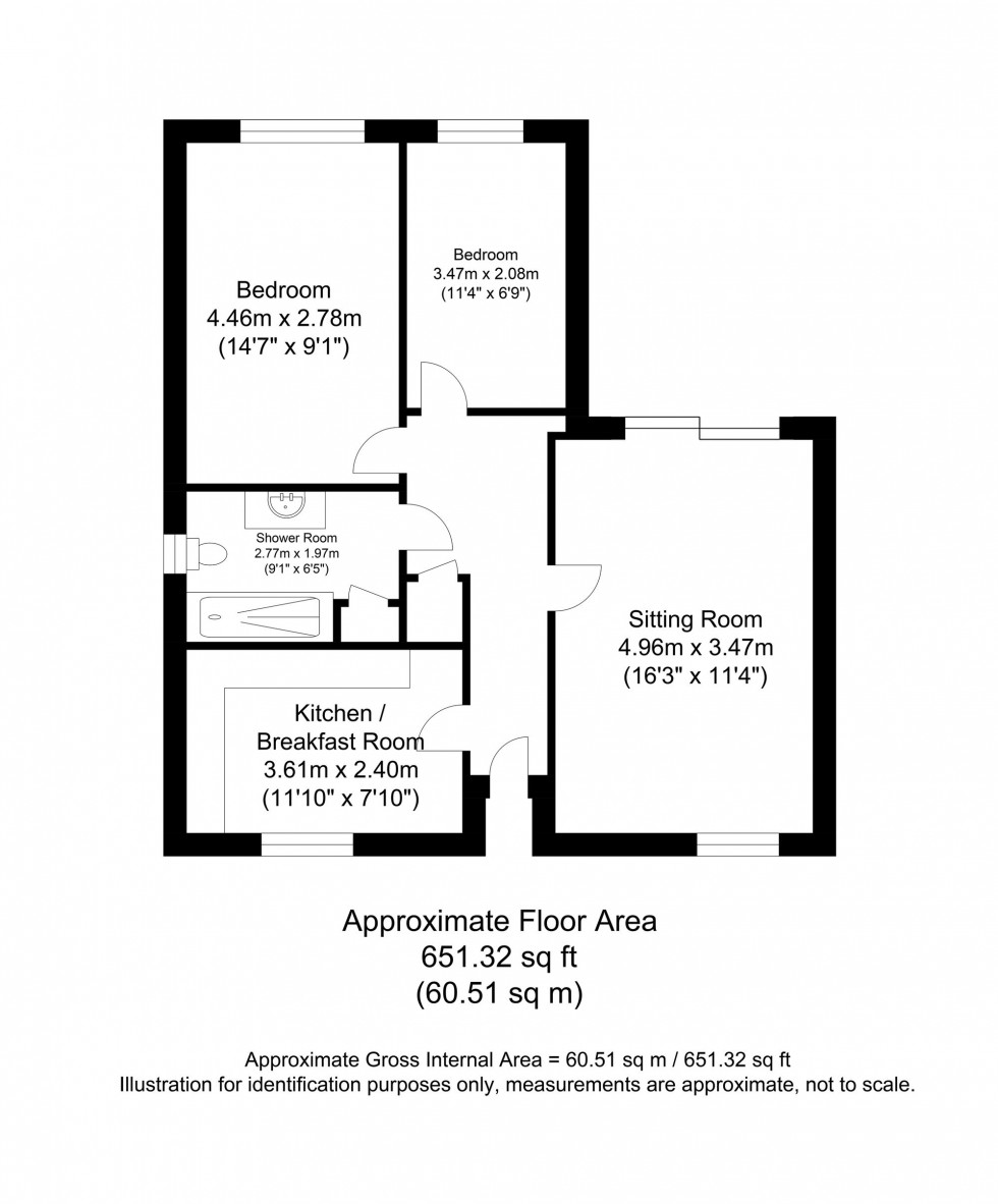 Floorplan for Warren Drive, Lewes, BN7