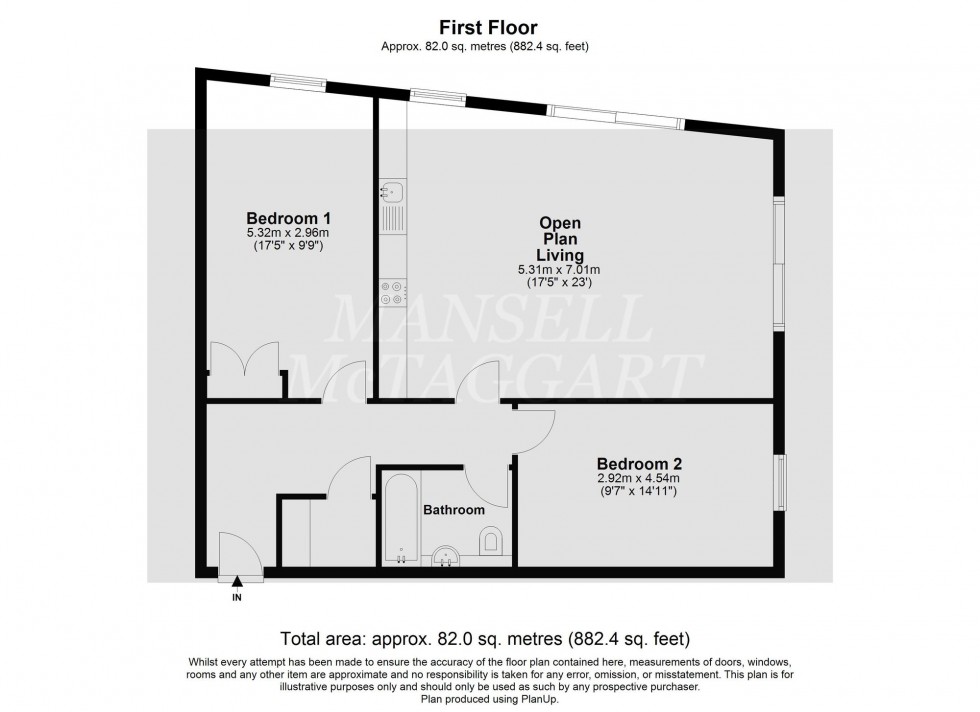 Floorplan for Tower Close, East Grinstead, RH19