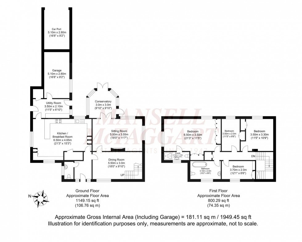 Floorplan for Farm Close, Warnham, RH12