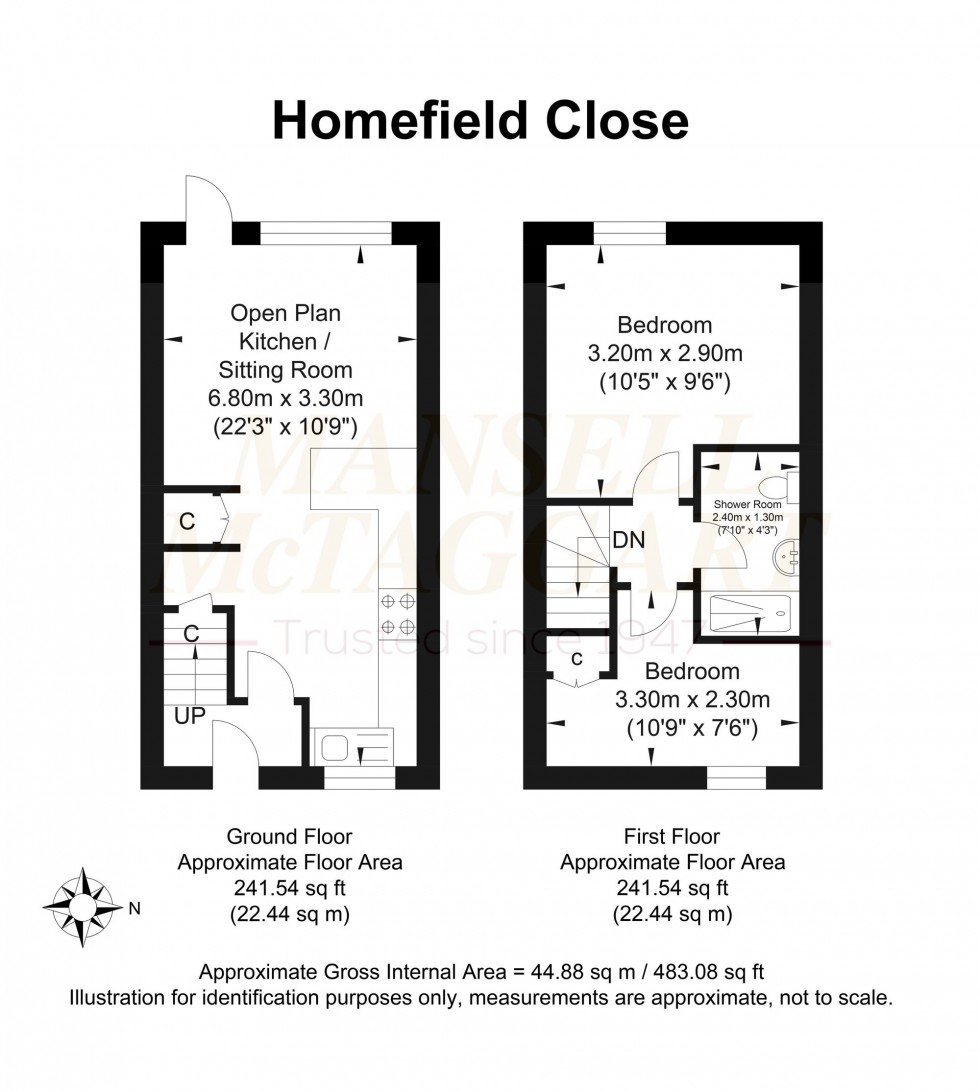 Floorplan for Homefield Close, Horley, RH6