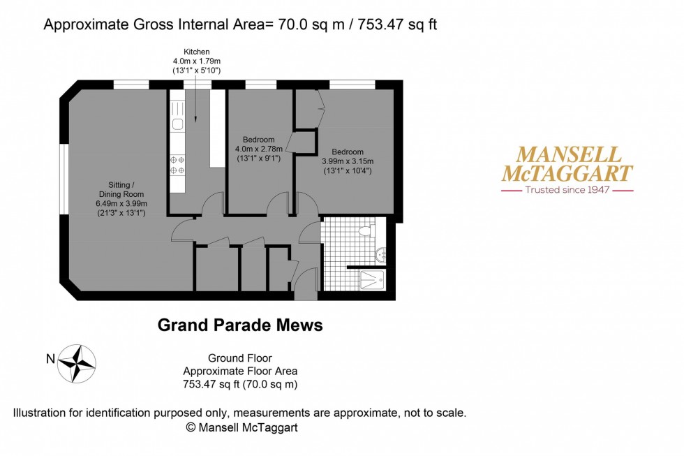 Floorplan for William Street, Pavilion Court Grand Parade Mews William Street, BN2