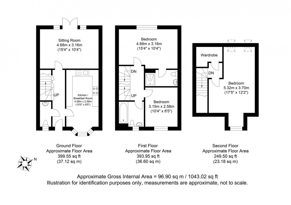 Floorplan for Horwich Close, Crowborough, TN6