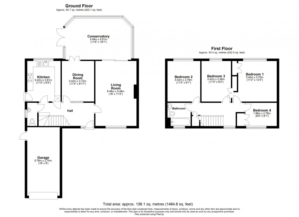 Floorplan for Hexham Close, Worth, RH10