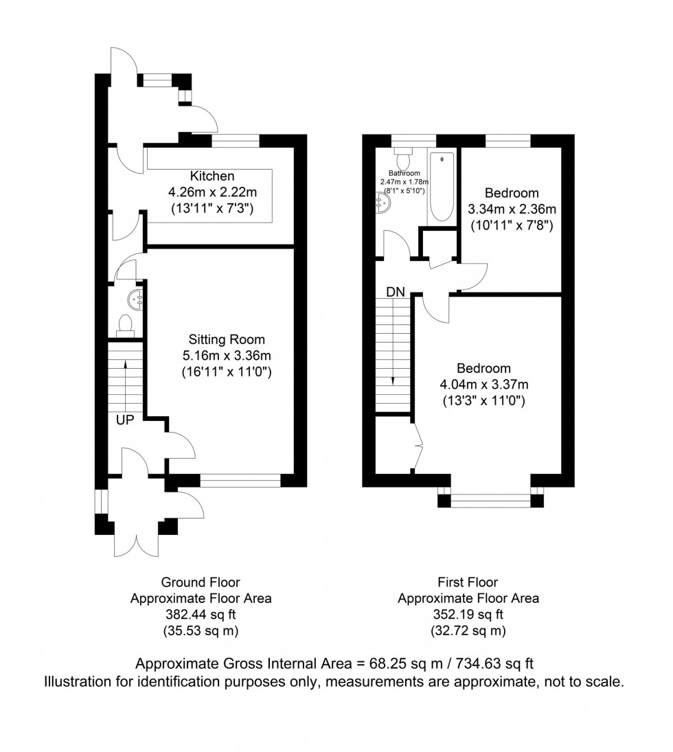 Floorplan for Russell Row, Lewes, BN7