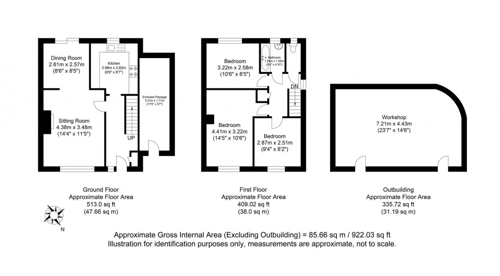 Floorplan for Blois Road, Lewes, BN7