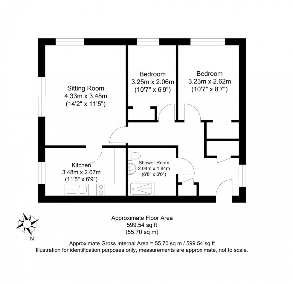 Floorplan for Delves Close, Ringmer, BN8
