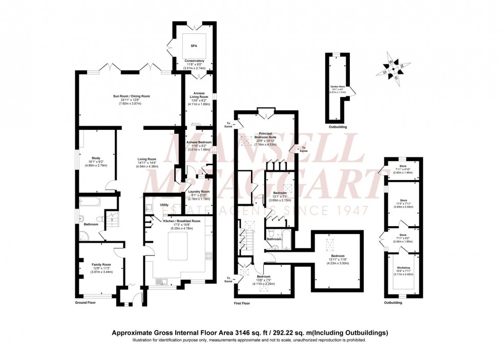 Floorplan for Furzeland Way, Sayers Common, BN6