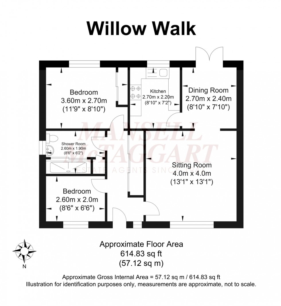 Floorplan for Willow Walk, Redhill, RH1