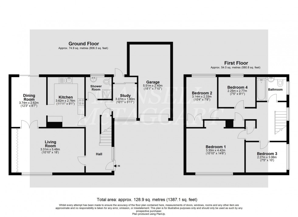 Floorplan for Holmbury Close, Crawley, RH11